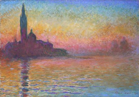 San Giorgio Maggiore at Dusk -  Claude Monet 