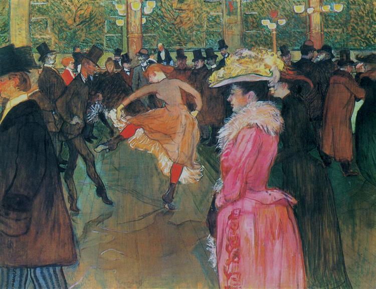 at the moulin rouge, The Dance - Henri de Toulouse-Lautrec