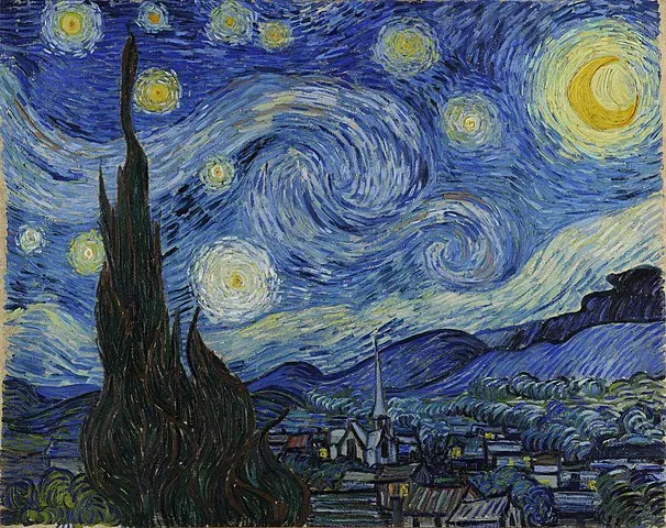 The Starry Night, painted in 1889