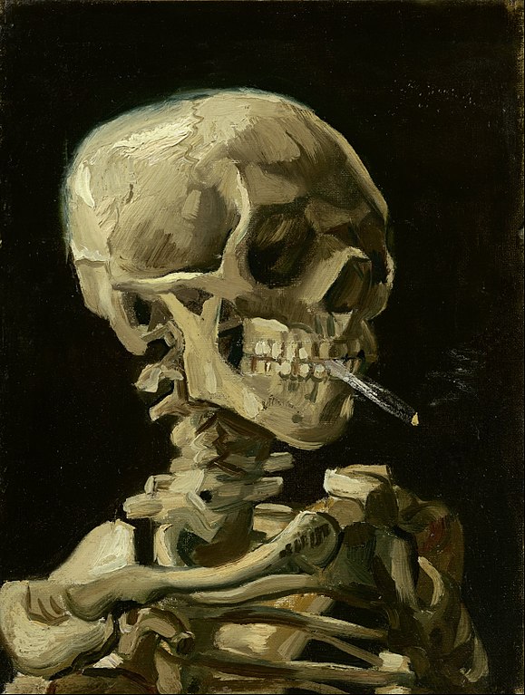 Skull With A Burning Cigarette