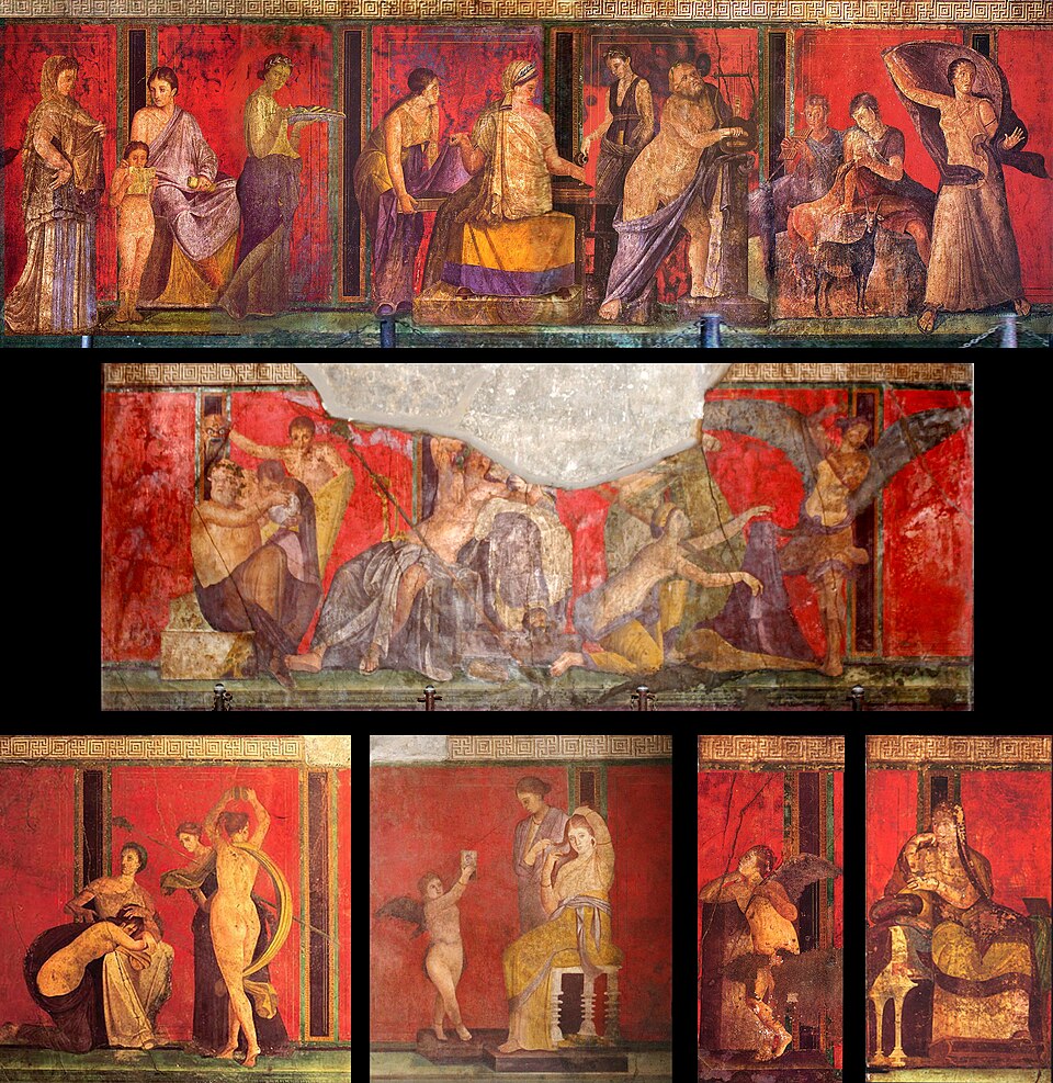 Villa of the Mysteries Frescoes – Pompeii, c. 60–40 BC