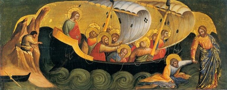 10 Most Famous Medieval Paintings Artst Christ Rescuing Peter From Drowning Lorenzo Veneziano 768x305