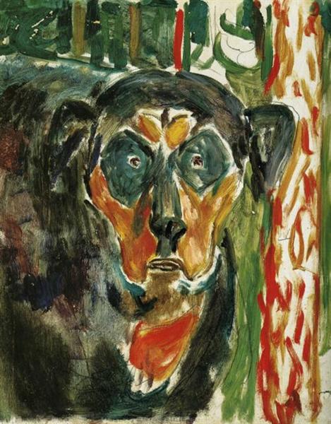 Head of a Dog - Edvard Munch