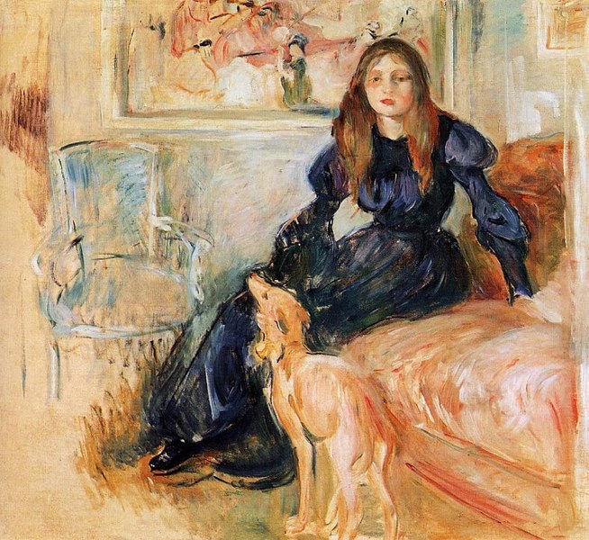 Julie Manet and her Greyhound Laertes - Berthe Morisot