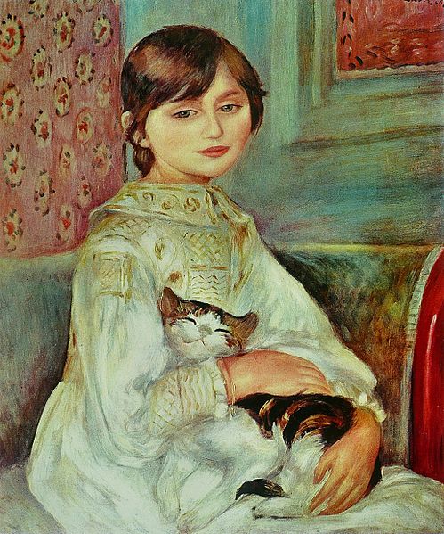 Julie Manet(Child with Cat) - Pierre-Auguste Renoir