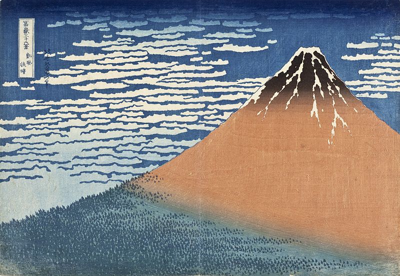 South Wind, Clear Dawn(Red Fuji) - Katsushika Hokusai 