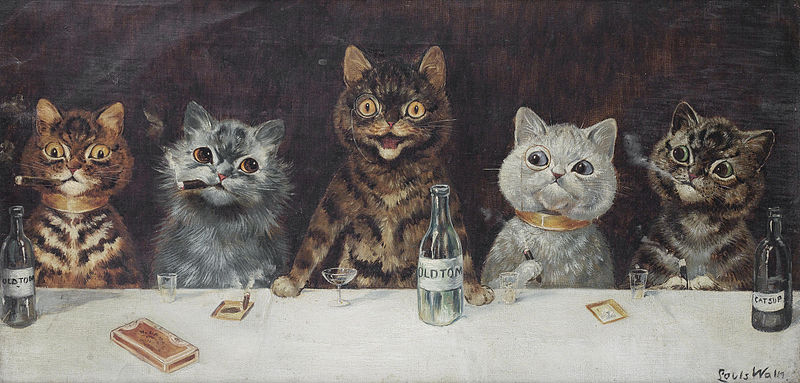 The Bachelor Party - Louis Wain