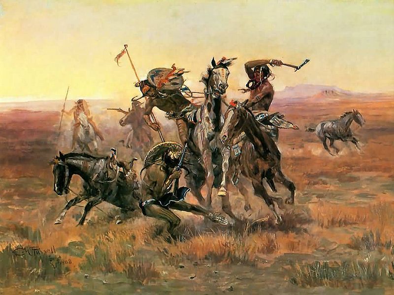 When Blackfoot And Sioux Meet - C.M Russell