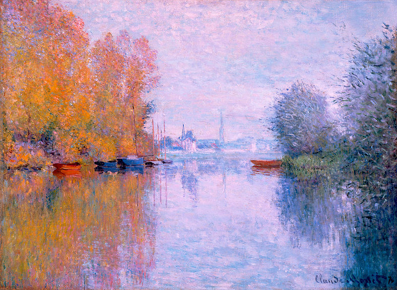 Argenteuil'de Seine Nehrinde Sonbahar - Claude Monet