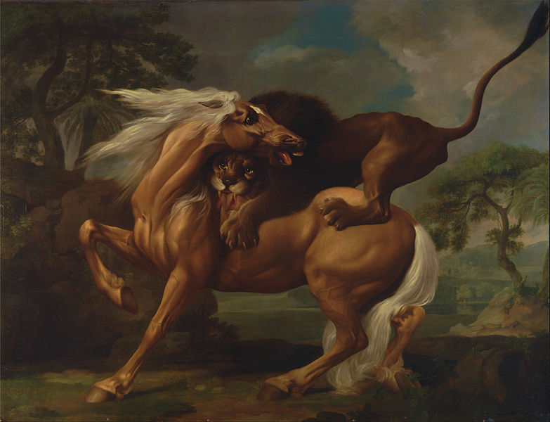 A Lion Attacking a Horse - George Stubbs 