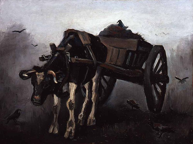 Cart with Black Ox – Vincent van Gogh