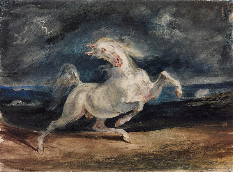 Horse Frightened by a Thunderstorm - Eugène Delacroix