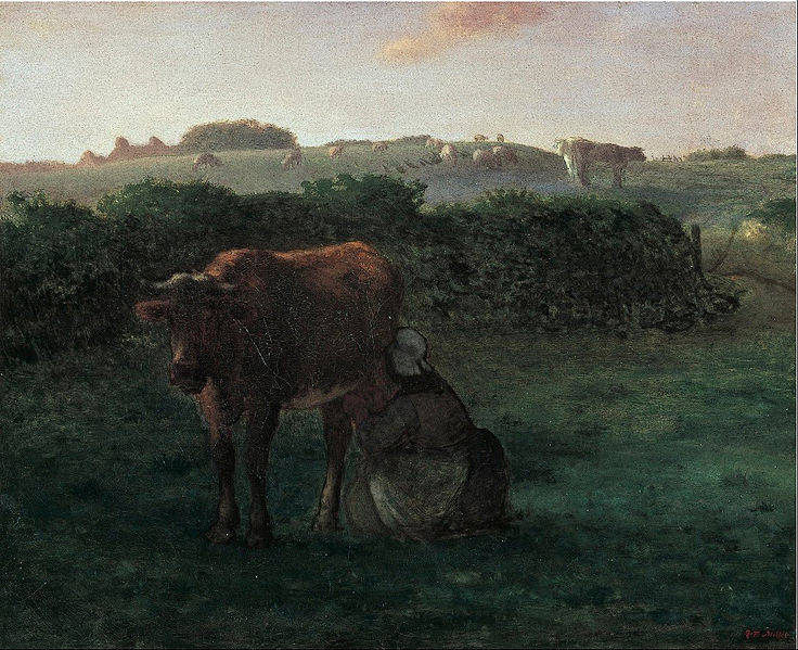 Woman Milking a Cow – Jean-François Millet