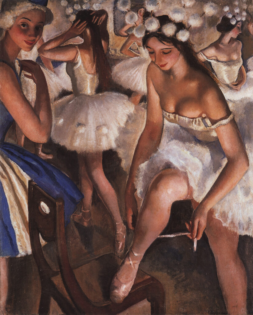 In the Ballet Dressing Room – Zinaida Serebryakova (1924)