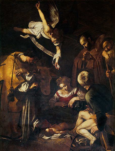 Nativity with St. Francis and St. Lawrence – Caravaggio