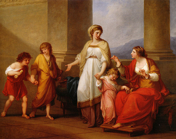 Cornelia Mother of the Gracchi Pointing to her Children as Her Treasures