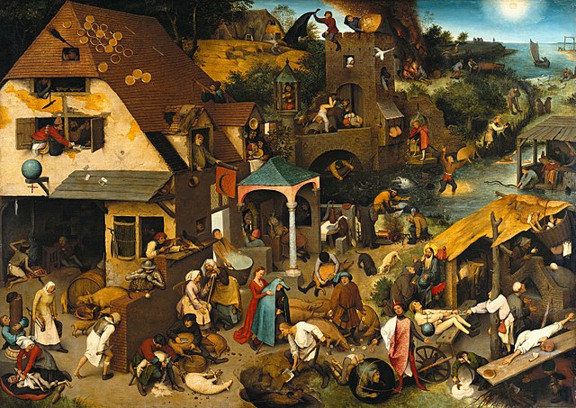 Netherlandish Proverbs - Pieter Bruegel the Elder