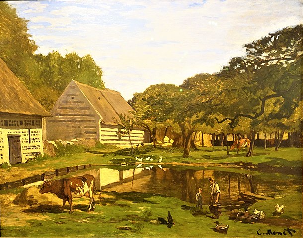 A Farmyard in Normandy - Claude Monet