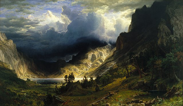 A Storm in the Rocky Mountains, Mt. Rosalie - Albert Bierstadt