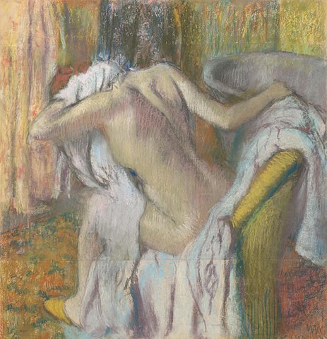 After the Bath, Woman drying herself