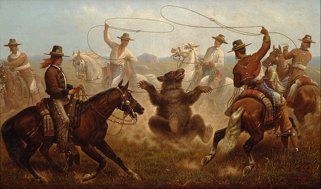 Cowboys Roping a Bear  - James Walker