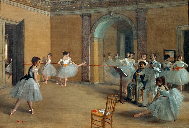 Dance at Le Moulin dThe Dance Foyer at the Opera on the rue Le Peletier - Edgar Degas