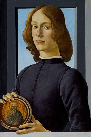 Portrait of a Young Man holding a Roundel