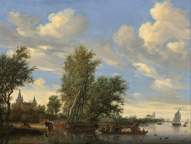 River Landscape with Ferry