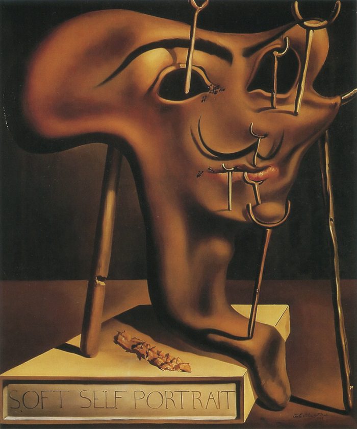 Soft Self-Portrait with Grilled Bacon - Salvador Dali