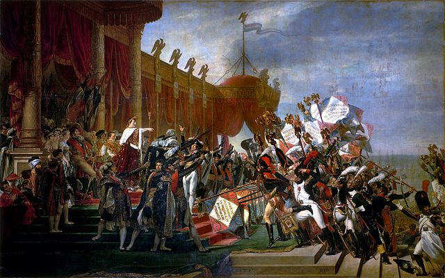 The Distribution of the Eagle Standards - Jacques-Louis David