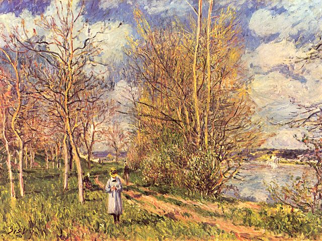 The Small Meadows in Spring -  Alfred Sisley