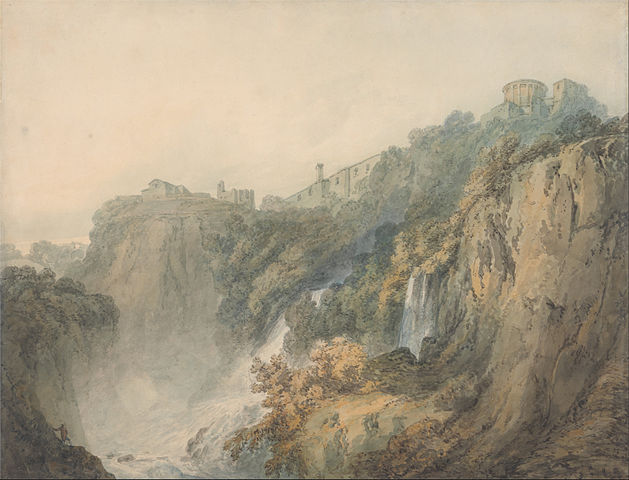 Tivoli with the Temple of the Sybil and the Cascades - Joseph Mallord William Turner