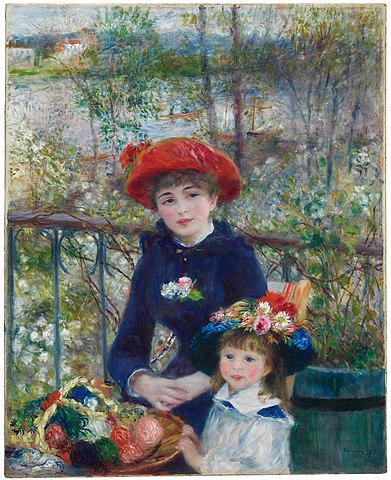 Two Sisters On the Terrace Pierre Auguste Renoir 