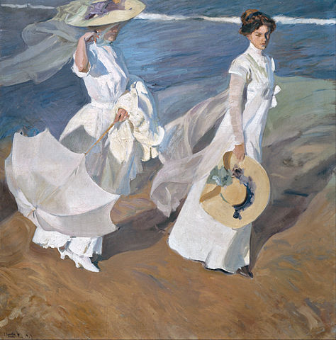 Women Walking on the Beach Paseo a orillas del mar