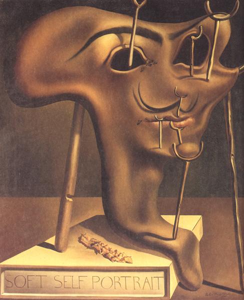 self-portrait with Grilled Bacon - Salvador Dali