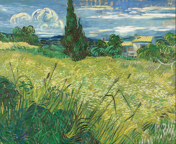 Green Wheat Field with Cypress - Vincent van Gogh