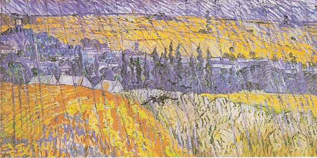 Landscape at Auvers in the Rain - Vincent van Gogh