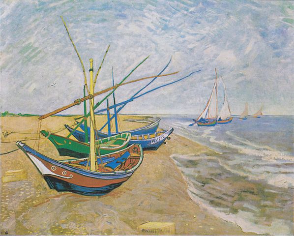 Fishing Boats on the Beach at Saintes-Maries - Vincent van Gogh