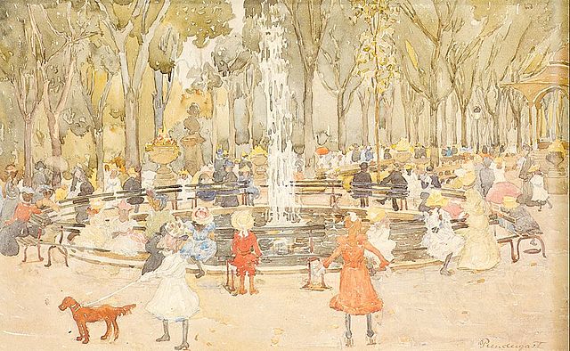 In Central Park New York - Maurice Prendergast