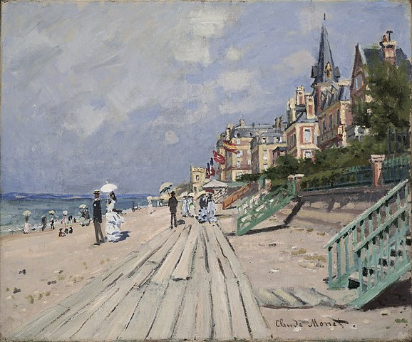 The Beach at Trouville - Claude Monet