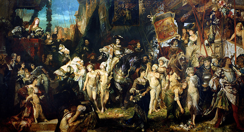 The Entrance of Emperor Charles V into Antwerp in 1520 - Hans Makart