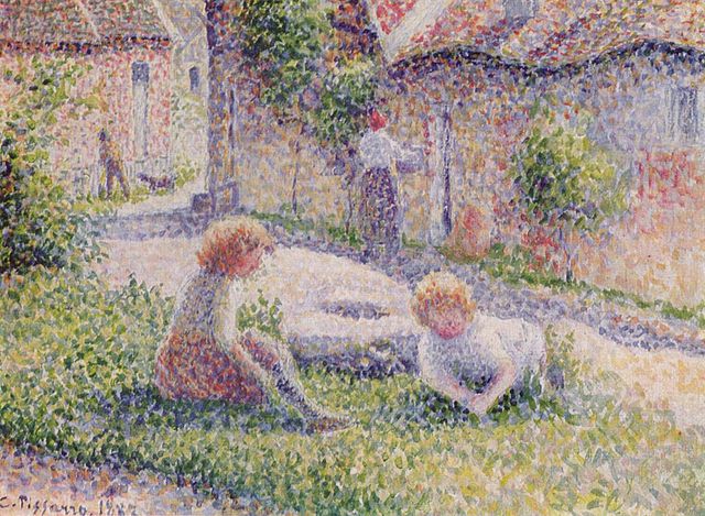 Children on a Farm - Camille Pissarro