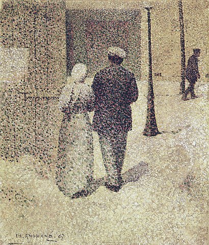 Couple in the Street Charles - Charles Théophile Angrand