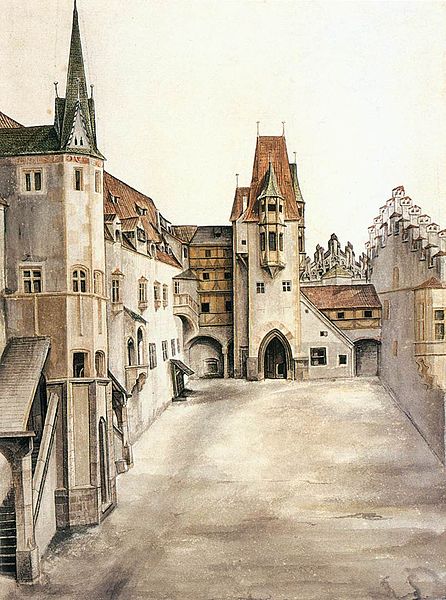 Courtyard of the Former Castle in Innsbruck without Clouds - Albrecht Dürer
