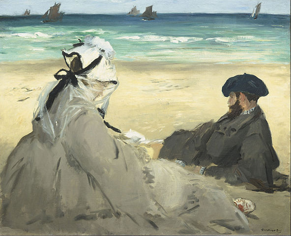 On the Beach Sur la Plage – Édouard Manet