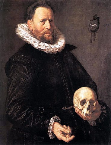 Portrait of a Man Holding a Skull - Frans Hals