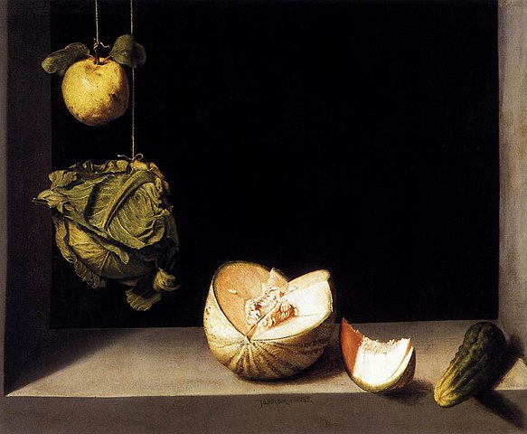 Quince, Cabbage, Melon, and Cucumber - Juan Sánchez Cotán