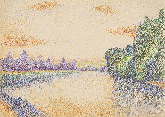 The Banks on the Marne at Dawn - Albert Dubois-Pillet