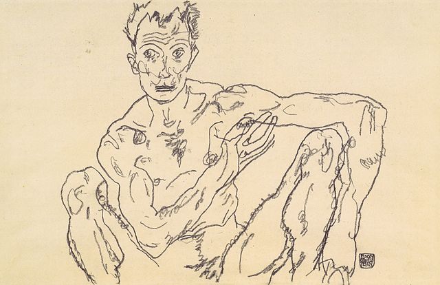 Aktselbstbildnis - Egon Schiele