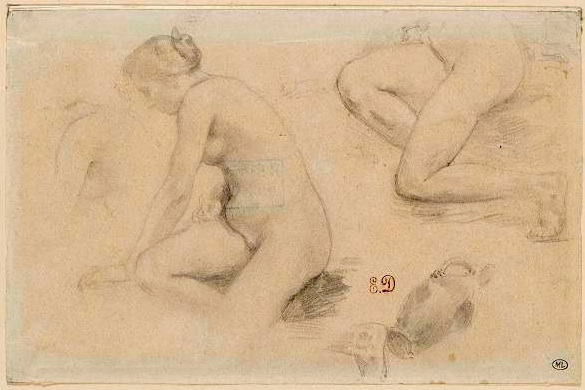 Delacroix drawing study